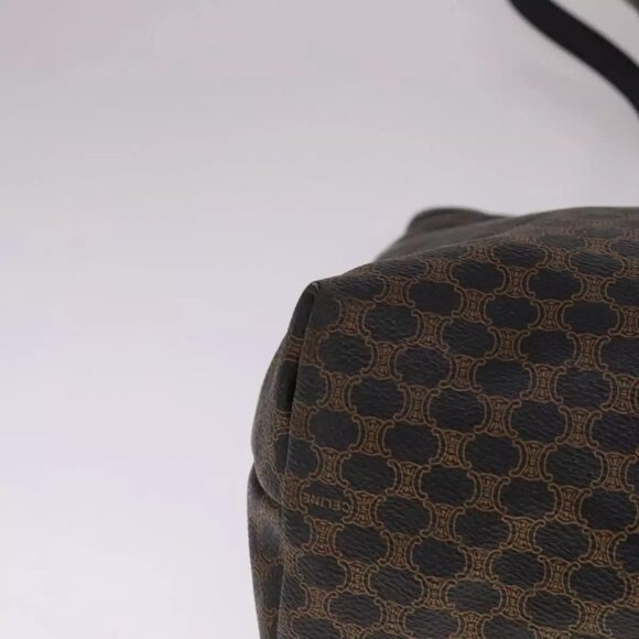 CELINE Macadam Canvas Tote Bag PVC Leather Black Auth yk17145 - Picture 5 of 16